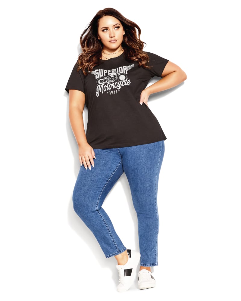 Plus size model wearing California Cotton Graphic Tee by CCX | Dia&Co | dia_product_style_image_id:171573